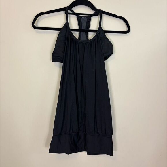 Lululemon Black with Camo Bra No Limits Tank Top Size 4 - Picture 1 of 8